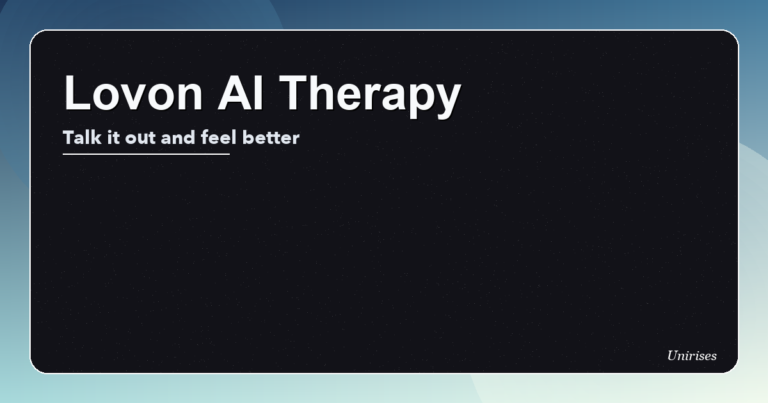 Lovon AI Therapy: Talk it Out and Feel Better – Revolutionizing Mental Health Support